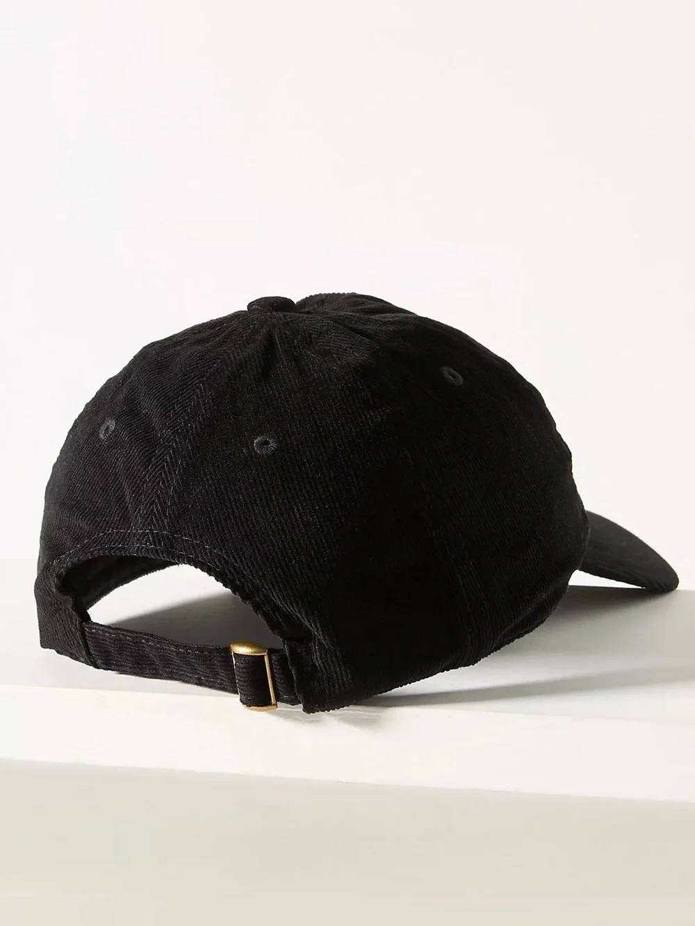 Clare V OUI Baseball Hat in Black Corduroy
